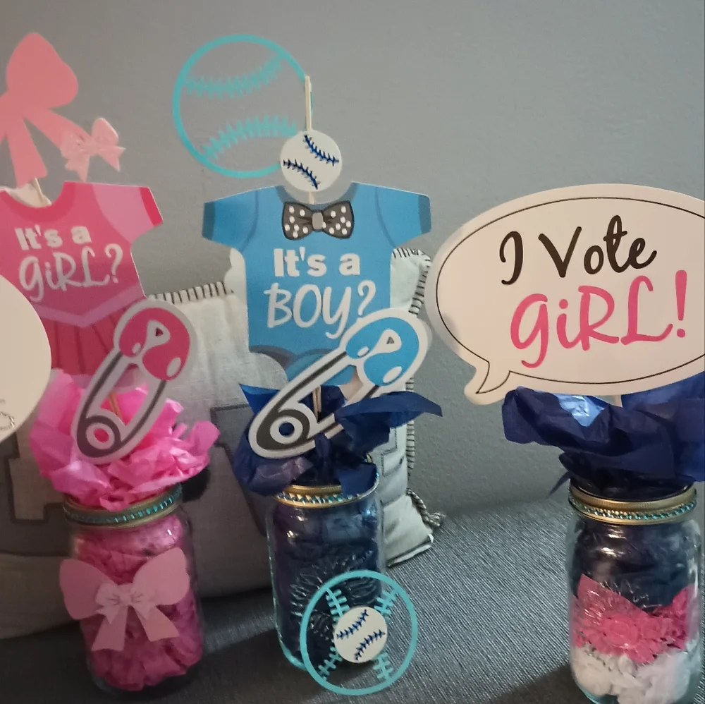 GIRL/BOY Gender Reveal Custom 3D Centerpieces